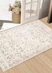 Floral Beige / 2' X 3' (Rectangular)