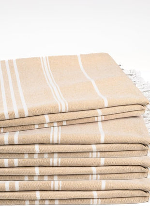 Cotton Turkish Beach Towel Towels Oversized 36"X72" Pool Absorbent Extra Large Quick Dry Sand Travel Towel (Beige, 4 Pack)