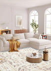 Floral Beige / 9' X 12' (Rectangular)