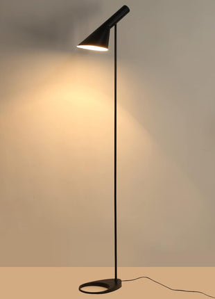 Tall Standing Floor Lamp for Living Room Modern Metal Stand Lights for Office Corner Lamps LED Black Floor Lamp with Adjustable Head E26 Socket for Bedroom Bedside Reading (Black)