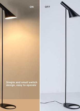 Tall Standing Floor Lamp for Living Room Modern Metal Stand Lights for Office Corner Lamps LED Black Floor Lamp with Adjustable Head E26 Socket for Bedroom Bedside Reading (Black)
