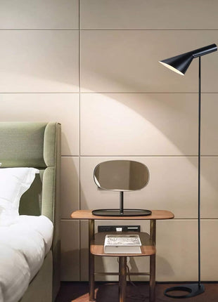 Tall Standing Floor Lamp for Living Room Modern Metal Stand Lights for Office Corner Lamps LED Black Floor Lamp with Adjustable Head E26 Socket for Bedroom Bedside Reading (Black)