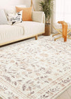 Floral Beige / 6' X 9' (Rectangular)