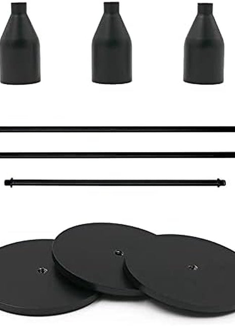 Candle Holders Set of 3 for Taper Candles, Candlestick Holder Set Metal Candelabra Fits 3/4 Inch Thick Candle &Led Candle Vintage Modern Decorative Candle Stand (Black)
