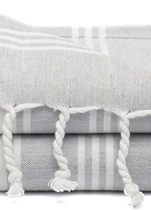 Cotton Turkish Beach Towel Towels Oversized 36"X72" Pool Absorbent Extra Large Quick Dry Sand Travel Towel (Beige, 4 Pack)