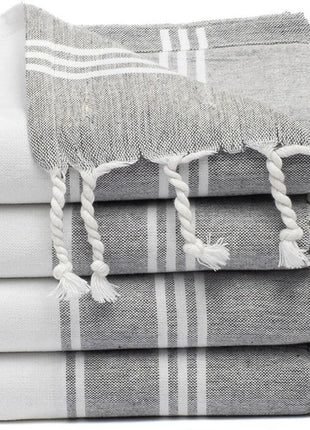 Cotton Turkish Beach Towel Towels Oversized 36"X72" Pool Absorbent Extra Large Quick Dry Sand Travel Towel (Beige, 4 Pack)