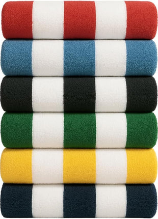 Cotton Turkish Beach Towel Towels Oversized 36"X72" Pool Absorbent Extra Large Quick Dry Sand Travel Towel (Beige, 4 Pack)