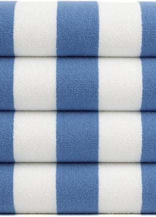 Cotton Turkish Beach Towel Towels Oversized 36"X72" Pool Absorbent Extra Large Quick Dry Sand Travel Towel (Beige, 4 Pack)
