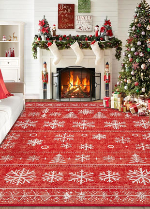 Moroccan Large Area Rug 5X7 - Soft Machine Washable Geometric Boho Distressed Farmhouse Rug Morden Stain Resistant Indoor Floor Carpet for Bedroom Dining Table Nursery Home Office (5 X 7, Beige)